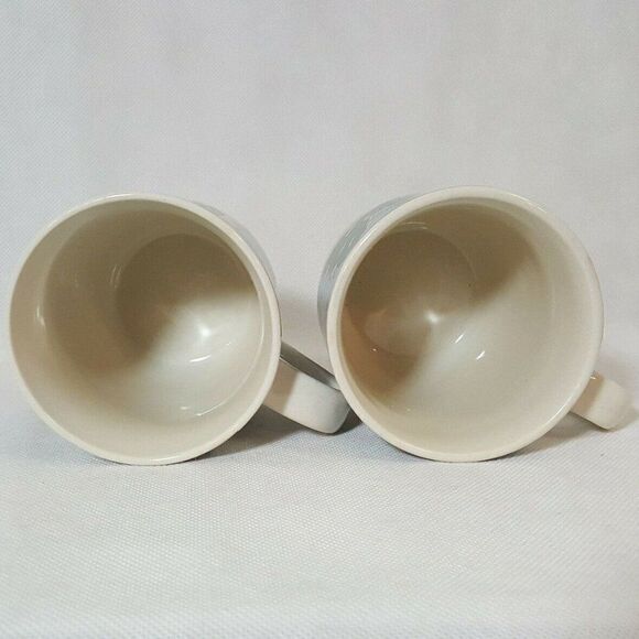 2 Snowmen Winter Coffee Mugs Serenade II Meiwa Art 19972 - Picture 3 of 3